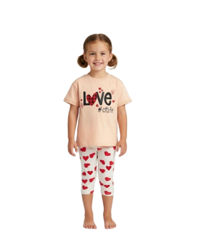 Kids Drop-Shoulder T-Shirt & Quarter Pant Set