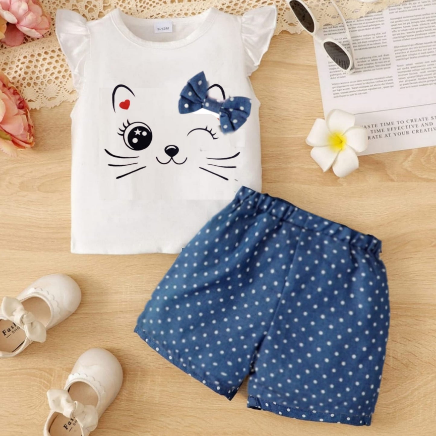 Kids Cotton Top & Shorts Set