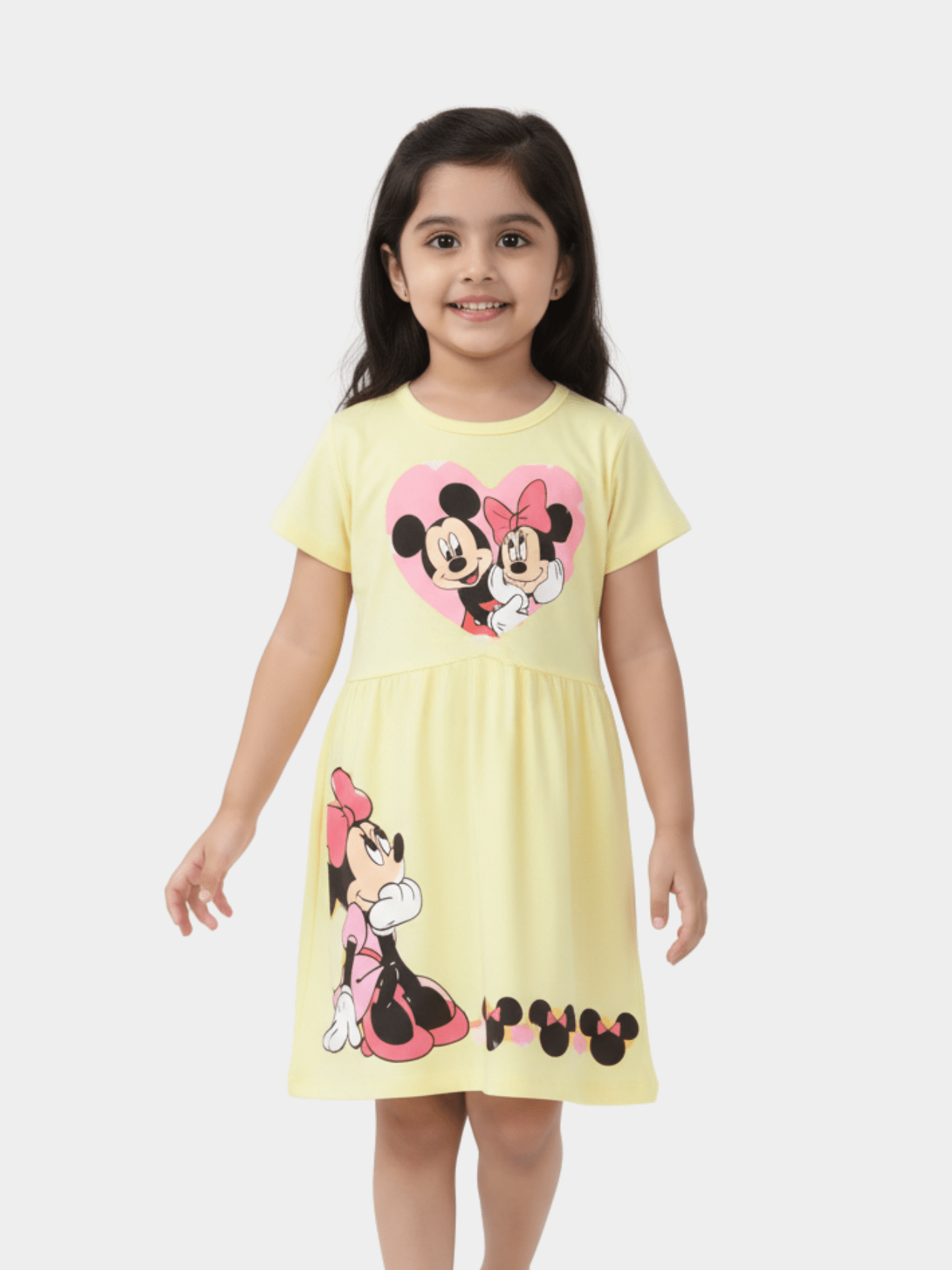 Minnie Mouse Floral Dress For Kid Girl (6mths - 6yrs) - Childrengoods