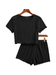 Girls Ribbed Crop Top & Shorts Set