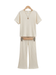 Girls Ribbed Flare Top & Pant Set