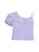 Girls Stripe Tie-Front Open-Shoulder Top
