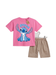 Kids Colourful Printed Tank Top & Shorts Set