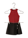 Girls Crop Top & Black Biker Skirt Outfit