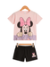 2pcs Minnie Mouse Drop Shoulder T-shirt Set For Kid Girl (6mths - 6yrs) - Childrengoods