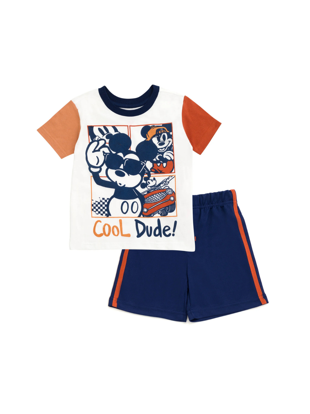 Kids Mickey Mouse T-Shirt & Knit Shorts Set
