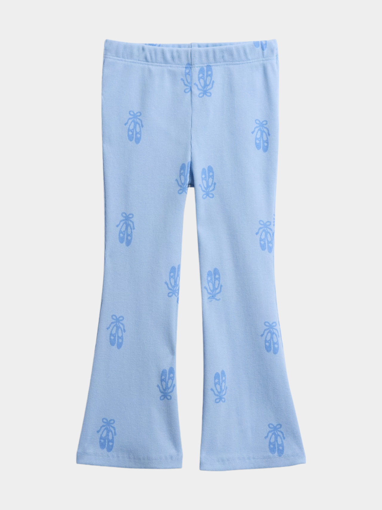 Girls Ballerina Slipper Print Flared Pants