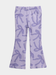 Girls Lilac Bow Print Flared Pants