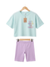 Girls Ribbed Two-Piece T-Shirt Set