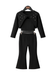 Girls Dance Crop Top & Black Biker Shorts