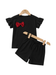 Girls Off-Shoulder Drop Top & Shorts Set
