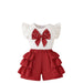 Girls Pink Ruffle Top & Shorts Set