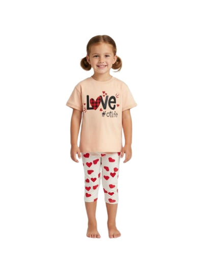 Kids Drop-Shoulder T-Shirt & Quarter Pant Set