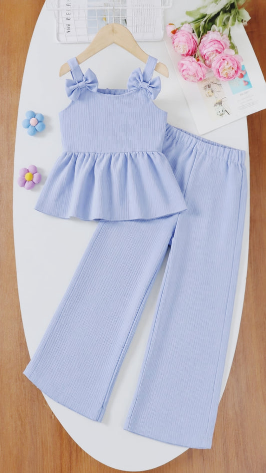 Girls  Ribbed Flare Top & Pant Set  1 year to 14 years