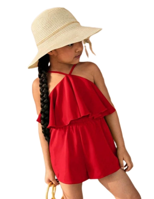 red Tassel Crop Top & Shorts Set 6 month to 8 years