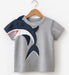 Boys 3D Shark printed grey minas T-Shirt