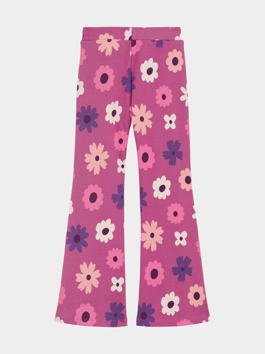 Girls' Berry Floral Print Flared Leggings - Childrengoods
