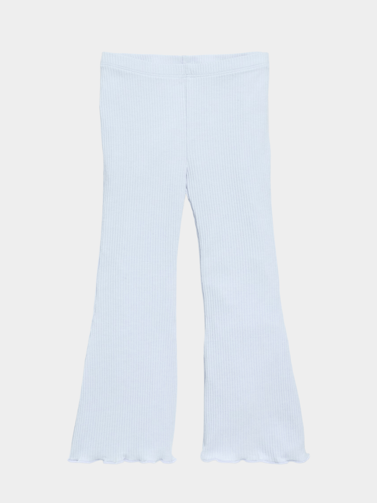 Girls Light Blue Ribbed Flare Leggings (3yrs - 12yrs) - Childrengoods