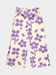 Girls' Lilac Floral Print Ribbed Wide Leg Pants - Childrengoods