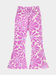 Girls' Pink & Purple Retro Daisy Print Ribbed Flared Pants - Childrengoods