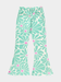 Girls' Retro Daisy Print Ribbed Flared Pants - Childrengoods