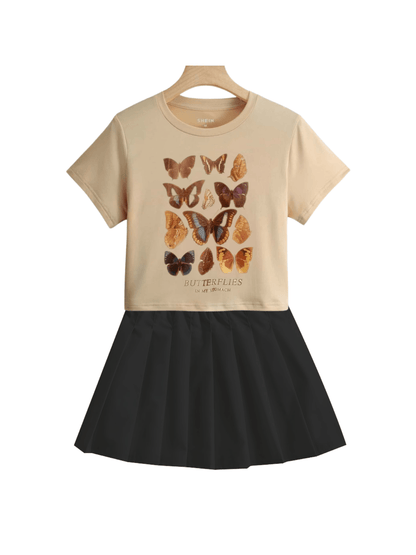 Girls T-shirt & Skirts Set - Childrengoods