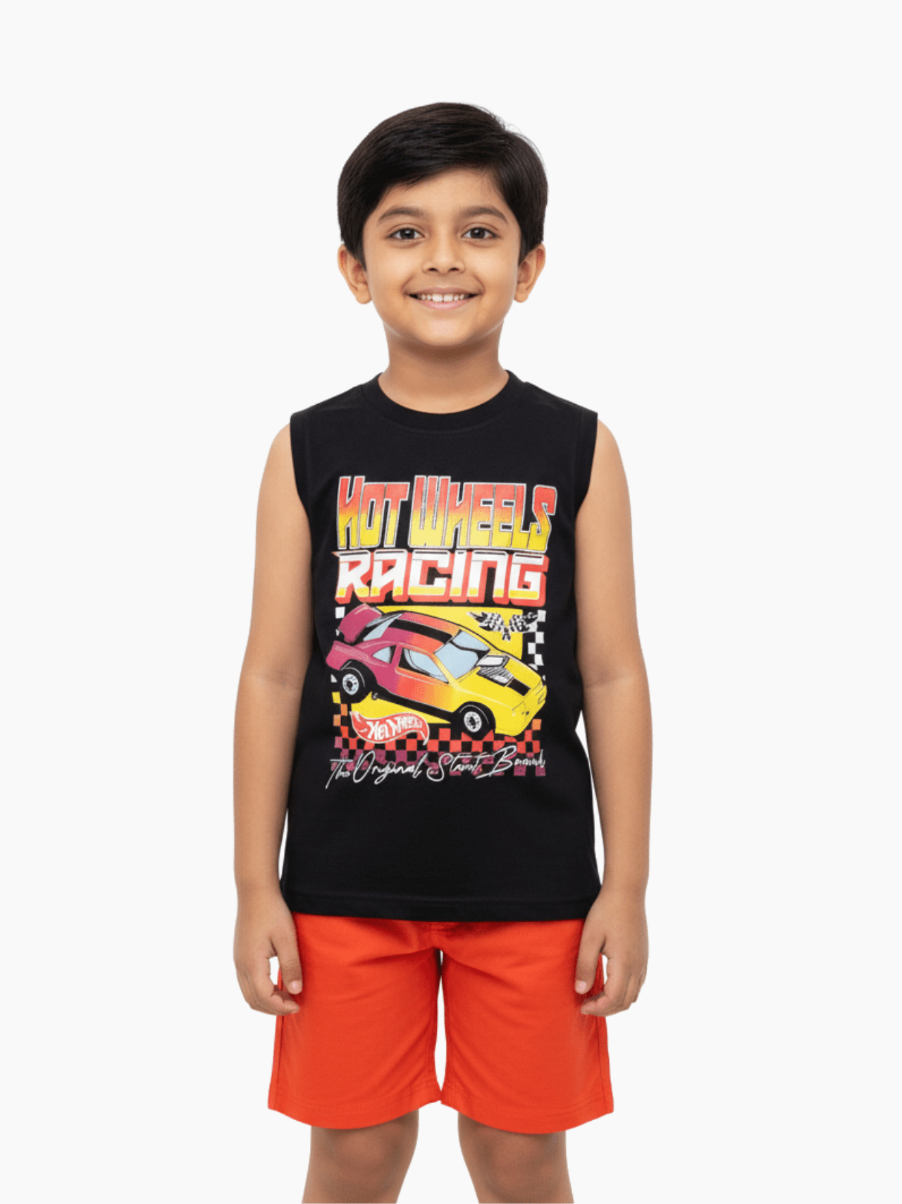 Kids 2pcs Car Printed T-shirt & Shorts Set - Childrengoods