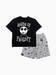 Kids 2pcs Master Of Fright Printed T-shirt & Shorts Set - Childrengoods