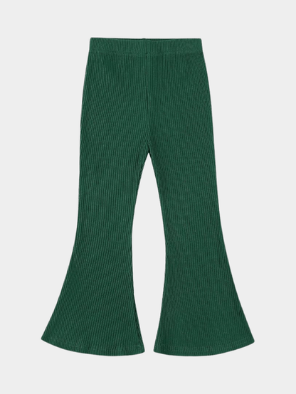 Kids Bottle Green Flared Pant (3yrs - 12yrs) - Childrengoods