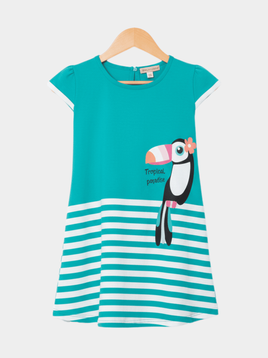 Kids Girls Printed Dresses - Childrengoods