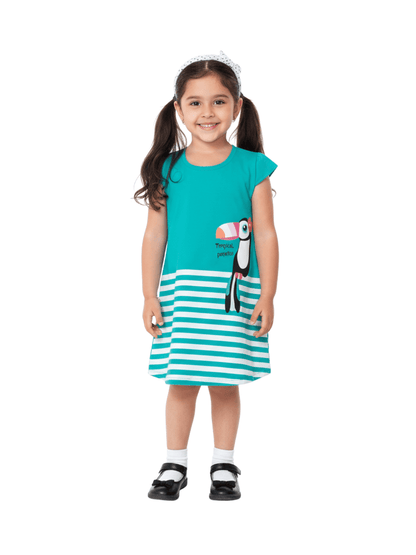Kids Girls Printed Dresses - Childrengoods