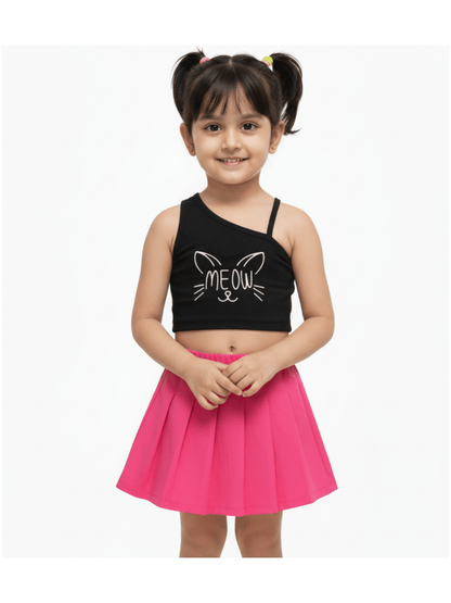 Kids Girls Stylish Skirt Set - Childrengoods