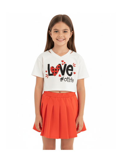 Kids Girls Stylish Skirt Set - Childrengoods