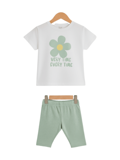 Kids Printed White Color T-shirt Set (6mths - 12yrs) - Childrengoods