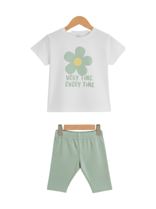 Kids Printed White Color T-shirt Set (6mths - 12yrs) - Childrengoods