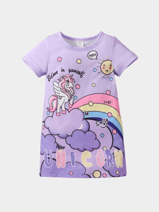 Kids Unicorn Floral Dress (6mths - 6yrs) - Childrengoods