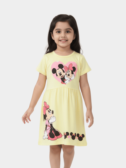 Minnie Mouse Floral Dress For Kid Girl (6mths - 6yrs) - Childrengoods
